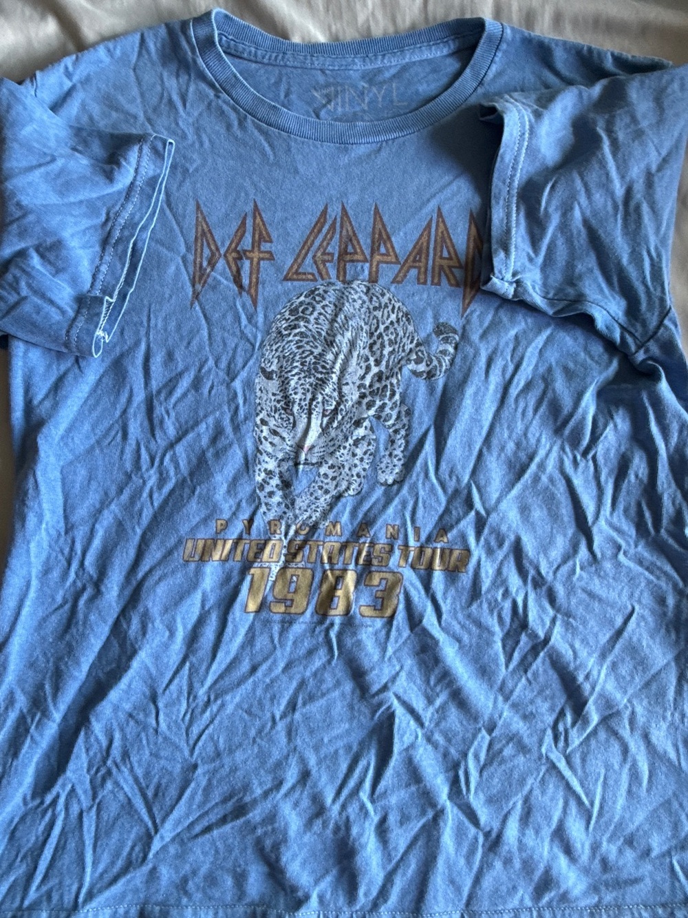 Def Leppard Kids' Light Blue Short Sleeve Band Tee